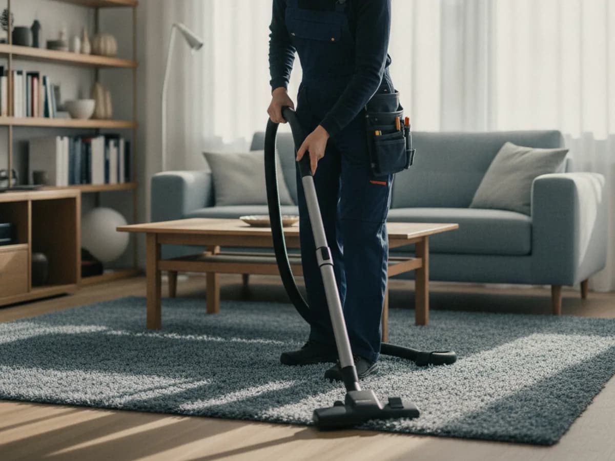 Unterhaltsreinigung im privaten Wohnzimmer
